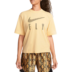 Nike Dri-FIT Swoosh Fly Wmns Boxy Tee - Amarillo