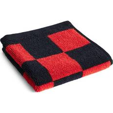 Hay Check Wash Badezimmerhandtuch Rot