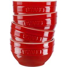 Ceramic - Red Serving Bowls Staub - Serving Bowl 12cm 4pcs 0.4L