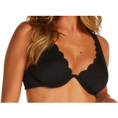 Hunkemöller Bademode Hunkemöller Unwattiertes Bügel-Bikini-Top Scallop - Schwarz