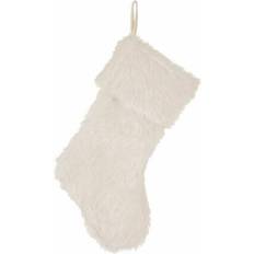 Stockings GlitzHome white plush faux fur christmas stocking Stocking