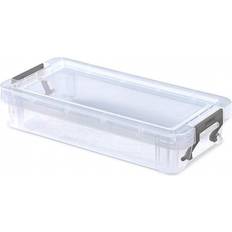 Whitefurze 0.75L Stackable Office Container Lock Lid Storage Box