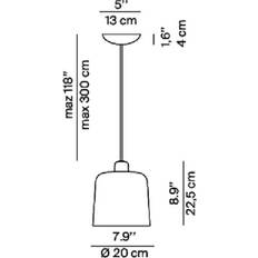Luceplan Sort Pendler Luceplan Zile 20 vedhæng Pendel ∅ 20cm