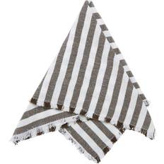 Stribede Stofservietter Svanefors Gaby servett Stofserviet Brun (45x45cm)