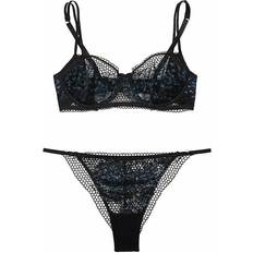 Women Lingerie Sets Evah Balconette Bra & Panty Set - Jet Black