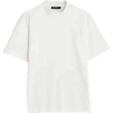 J.Lindeberg Herre T-skjorter & Singleter J.Lindeberg Men's Ace Mock Neck Mercerized Cotton T-Shirt - White