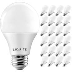 Light Bulbs Luxrite a19 led bulbs 60w equivalent enclosed fixture rated 5000k e26 24-pack