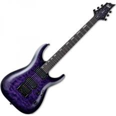 ESP Guitares Électriques ESP LTD H-1000 Evertune QM See Thru Purple Sunburst