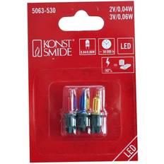 Konstsmide Light Bulbs Konstsmide Christmas Spare 0.04 W 2 V 0.06 W 3 V push-in bulbs 3-pack