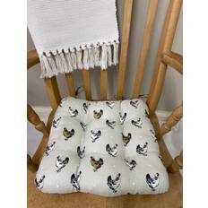 Seat Pads Geko Padded Seat Pad With Ties With A Chicken Print Design