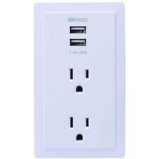 Southwire Power Strips Southwire 2.4-Amp 2-Outlet/2-USB Plug-In Wall Charger