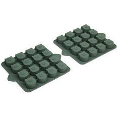 Plastic IJsblokjesvormen Nuuroo Morgan Ice Cube Tray 2-Pack Dusty Green