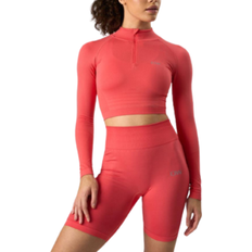 Nylon T-skjorter ICANIWILL Define Cropped 1/4 Zip - Coral