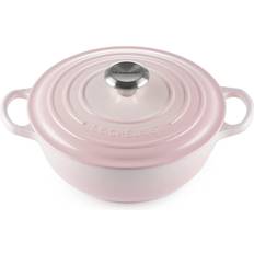 Le creuset 4.1 Le Creuset Signature Cast Iron Shell Pink med låg 26cm