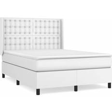 Beige Bettrahmen vidaXL Box Spring Bed with Mattress 20cm Bettrahmen