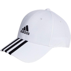 Cappelli Adidas 3-Stripes Cotton Twill Baseball Cap - White/Black