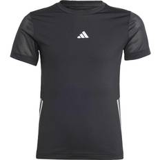 Adidas Junior Aeroready 3-Stripes Tee - Black/White/Grey Four (IK3100)