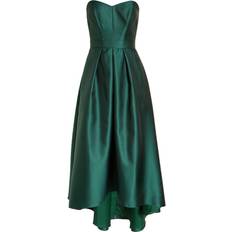 Alfred Sung Strapless High-Low Maxi Dress - Hunter Green