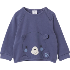 18-24M Collegegensere Polarn O. Pyret Baby's Bear Applique Sweatshirt - Blue