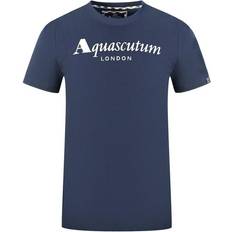 Aquascutum Kläder Aquascutum London Brand Logo T-shirt - Navy Blue