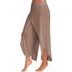 Super Soft Modal Spandex Yoga Pants - Brown