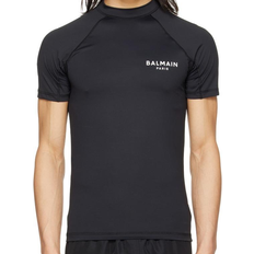 Balmain Hombre Camisetas Balmain Paris Logo T-shirt - Black