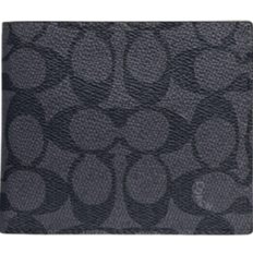 Gray Wallets Coach 3 In 1 Wallet In Signature Canvas - Charcoal/Black