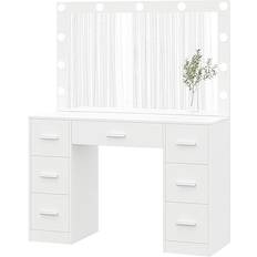 Dressing Tables Irontar Vanity White Dressing Table 15.7x43.3"