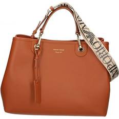 MyEA Leather Shopping Bag - Brown