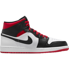 Men - Multicolored Shoes Nike Air Jordan 1 Mid M - White/Black/Gym Red