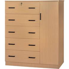 Doors Chest of Drawers Better Home Products JCF Sofie Chest of Drawer 48x56"