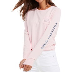 Vintage Whale Long-Sleeve T-shirt - Flamingo