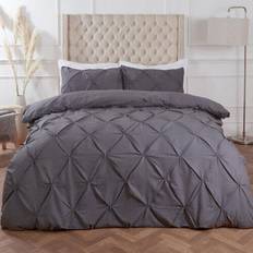 Highams Diamond Housse de couette Gris (260x220cm)