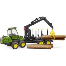 Bruder Arbeidskjøretøy Bruder John Deere 1210E Forwarder with 4 Logs & Log Grapple