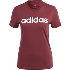 Adidas Punainen Vaatteet Adidas Essentials Slim Logo Tee - Shadow Red/White