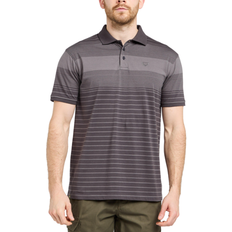 Brasher Men's Striped Polo Shirt - Grey