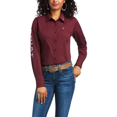 Ariat Women Shirts Ariat Women's Wrinkle Resist Team Kirby Stretch Shirt - Zinfandel