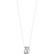 Vitt guld Halsband Georg Jensen Fusion Open Necklace - White Gold/Diamonds