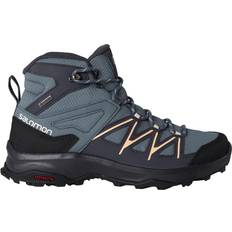 Dame - Grå Vandresko Salomon Daintree Mid GTX W - Stormy Weather/ Ebony /Almond Cream