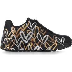 Guld Sneakers Børnesko Skechers Junior JGoldcrown Uno Lite Metallic Love - Black/Gold