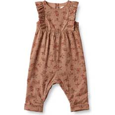 Långa ärmar Playsuits Barnkläder Wheat Berry Dust Flowers Romper Milia-18 mdr