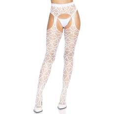 Leg Avenue Feestjurken Leg Avenue Heart Net Suspender Hose, One