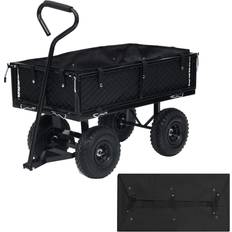 VidaXL Pavillonwände vidaXL Gartenwagen-Einlage Schwarz 81 x 41 x 21 cm