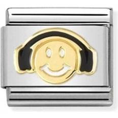 Nomination Classic Gold Smile with Headphones Charm