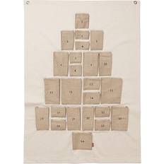 Beige Weihnachtsdekorationen Ferm Living Pine Adventskalender Maxi natur/BxHxT Weihnachtsschmuck