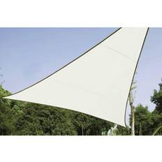 Beige Terrassemarkiser Perel Trekantet solsejl 5 5m, CREMEHVID [Levering 1