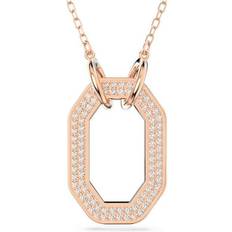 Swarovski Pink Necklaces Swarovski Dextera pendant, Octagon shape, White, Rose gold-tone plated