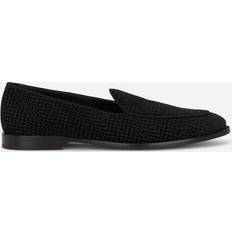 Dolce & Gabbana Herre Lave sko Dolce & Gabbana Fløjl Loafers Sort Sort