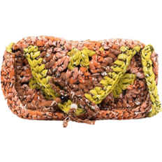 Alanui Bandana Crochet Iphone Holder Bag - Brown/Orange