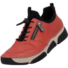 Dame - Rød Chelsea boots Rieker Sportslig Snøresko - Melon/Sort